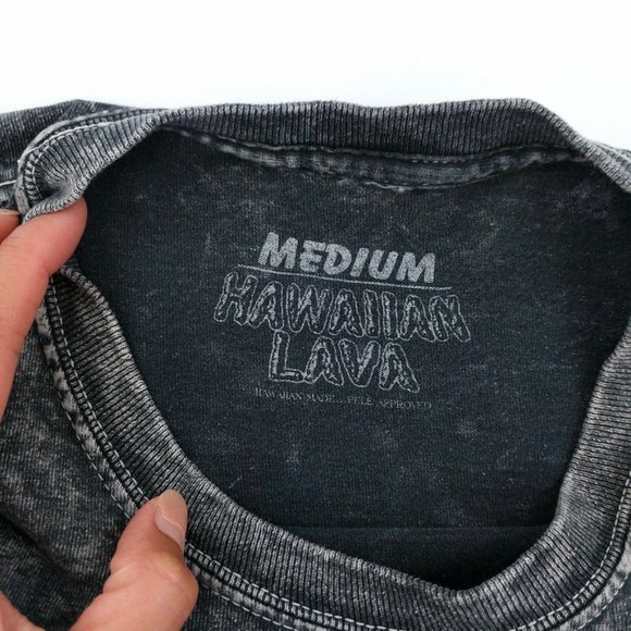Hawaiian Lava Bleach Acid Wash Distressed T-Shirt - Picture 4 of 4